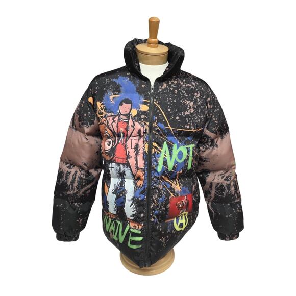 once again Other - Once Again Rare Graffiti Puffer Jacket Mens Xl Not Naive